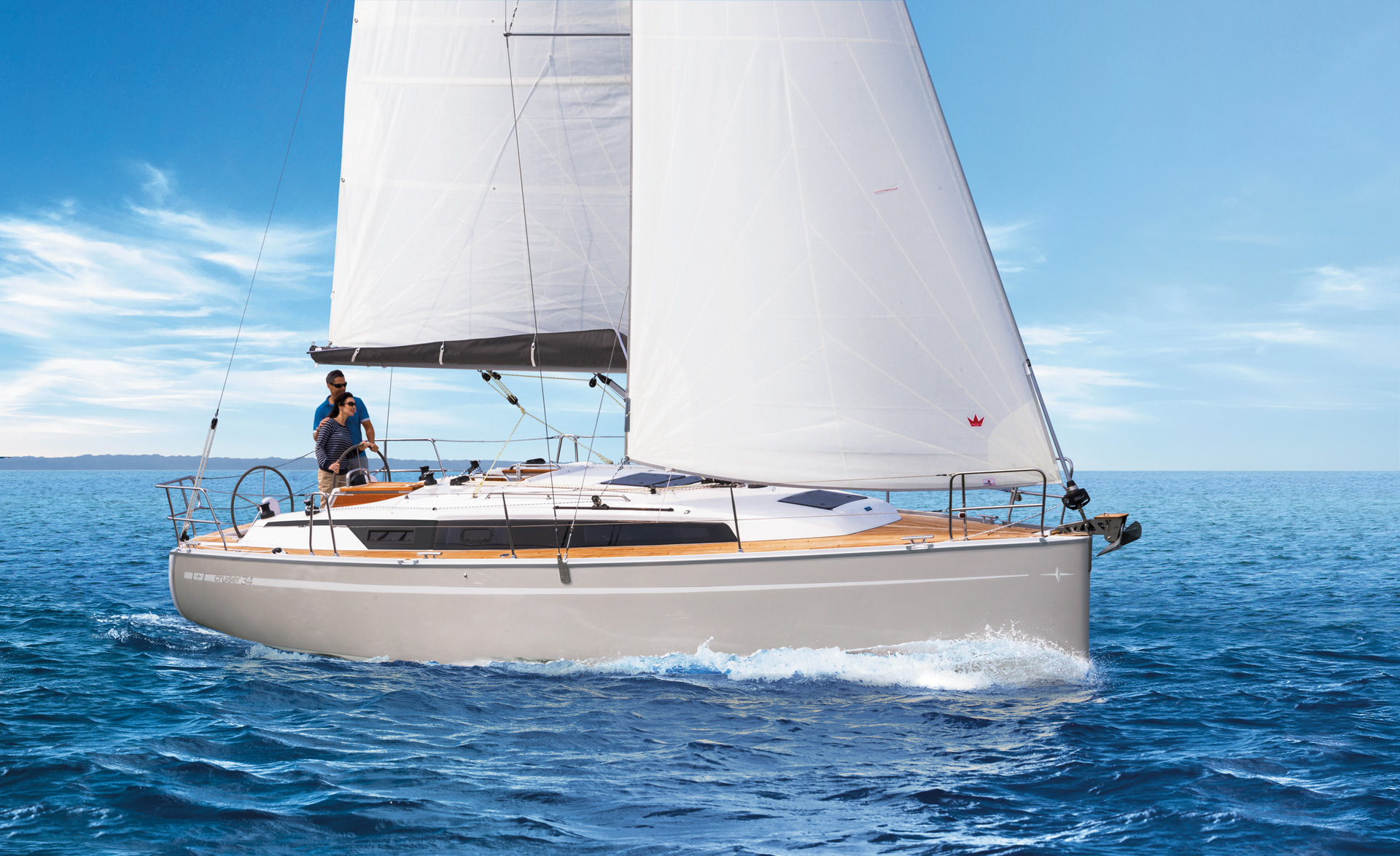 BAVARIA Cruiser 34 sailing yacht underway