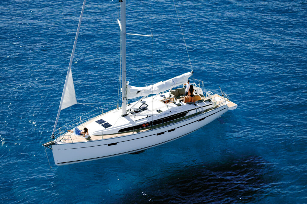 BAVARIA CRUISER 46 sailing yacht underway at sea