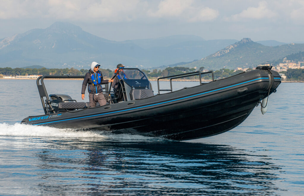 Highfield PA860 Patrol RIB cruising with passengers on board