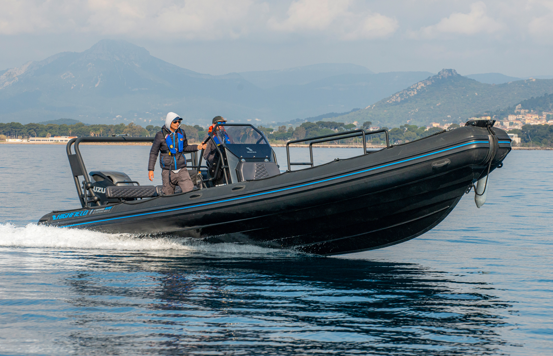Highfield PA860 Patrol RIB cruising with passengers on board